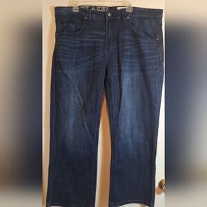 TK Axel Men's Jeans 42X30 (40x30 Tag) Slim Boot Dark Wash Denim Blue Jeans Pants